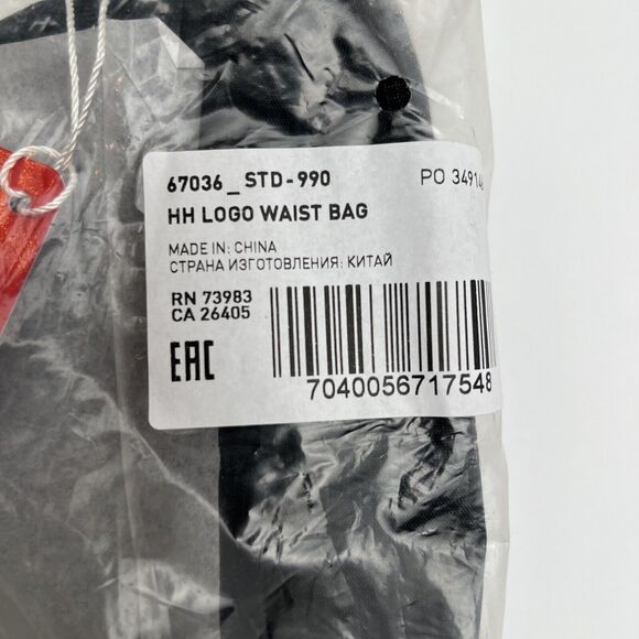 Helly Hansen Unisex HH Logo Waist Bag STD 990 No. 67036 Fanny Pack Black New - Picture 4 of 7